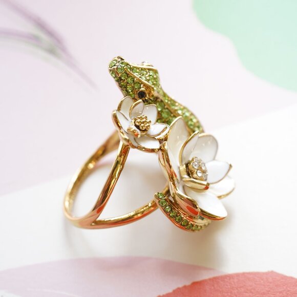 Kate Spade Swamped Pave Alligator Ring Size 6 - Picture 3 of 5